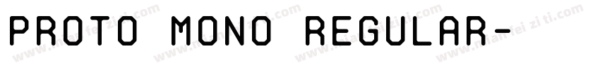 Proto Mono Regular字体转换